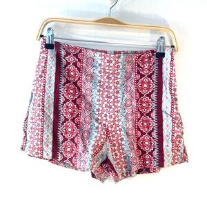 Hollister High‎ Waist Patterned Shorts - Red and Blue